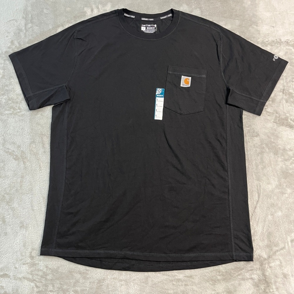 NWOT Carhartt Force Relaxed Fit Pocket T-Shirt Mens Large Black Casual Workwear